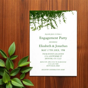 Invitation Décoration de fête de fiançailles avec du lierre s