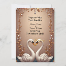 💐 Décoration de mariage Rose Gold Swans 🌷