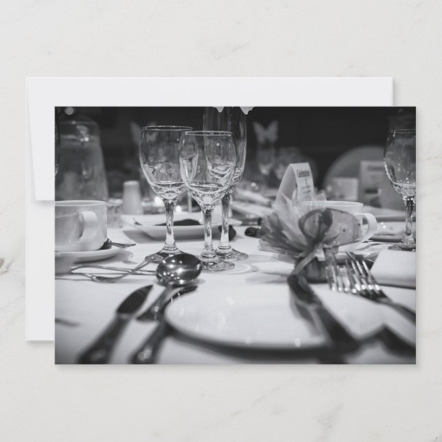 Invitation Décoration de table de mariage (Devant)