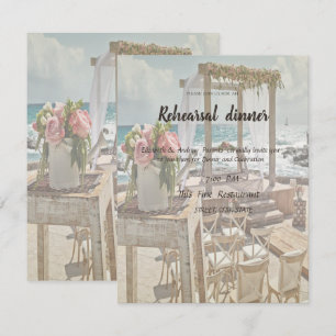 Invitation Décoration florale rétro pour un mariage sur la pl