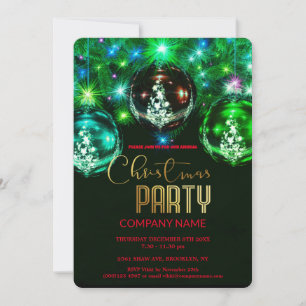 Invitation Décoration Vintage de Noël d'entreprise moderne et