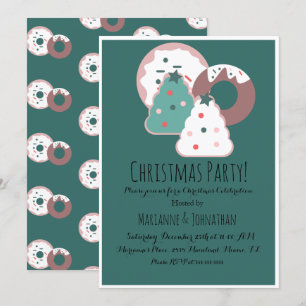 Invitation Décorations de beignet pour les fêtes de Noël Thèm