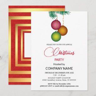 Invitation Décorations de l'arbre de Noël et de la mélètte En