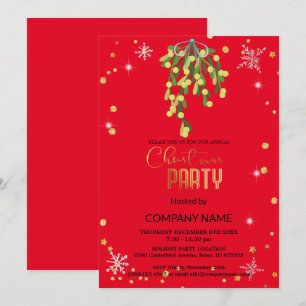 Invitation Décorations de Noël et Mistletoe Entreprise