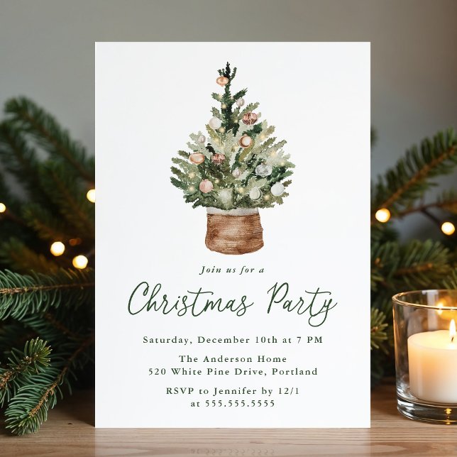 Invitation Décorations de Noël rustiques pour l'arbre de Noël (Créateur téléchargé)