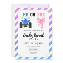 Découverte du sexe de bébé Quad ATV Rose Bleu