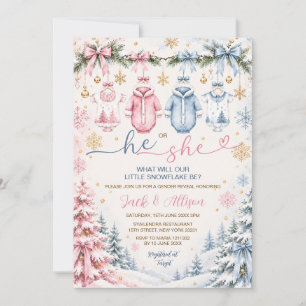 Invitation Découvrez le sexe de votre bébé avec la guirlande