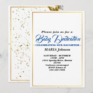 Invitation Dédicace bébé aquarelle papillon garçon 