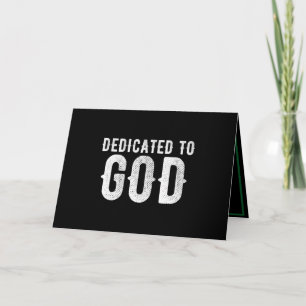 INVITATION DÉDIÉ À DIEU PERSONNALISABLE BLANC TEXT COOL