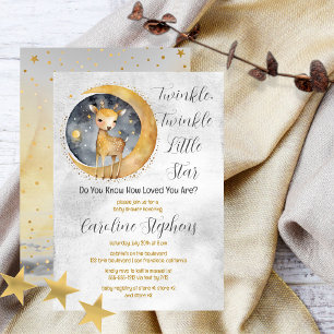 Invitation Deer Twinkle Twinkle Little Star Baby shower