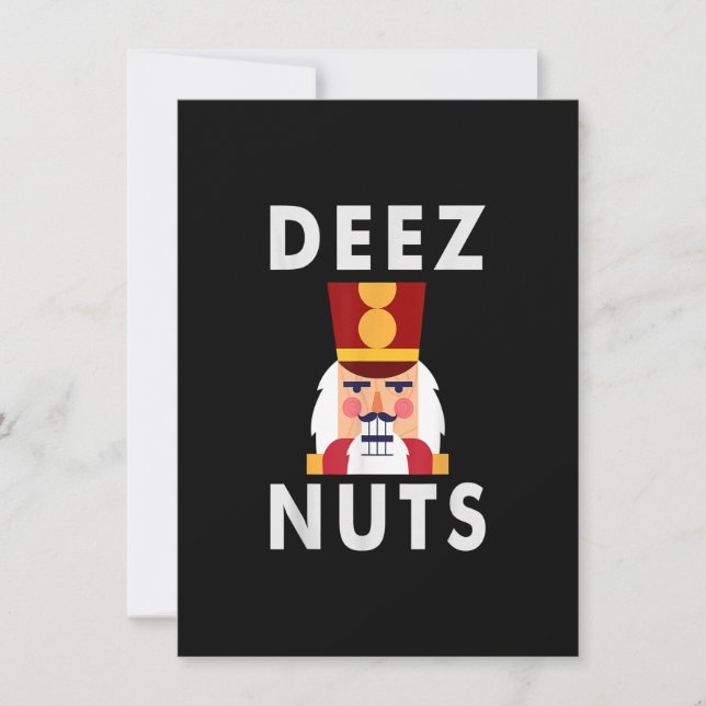 Invitation Deez Nuts Funny Noël Nutcracker Kids (Devant)