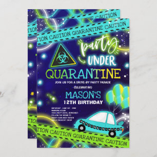 Invitation Défilé de la fête d'anniversaire en quarantaine