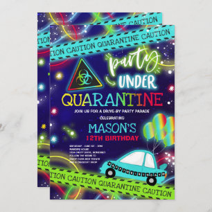 Invitation Défilé de la fête d'anniversaire en quarantaine