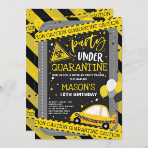 Invitation Défilé de la fête d'anniversaire en quarantaine