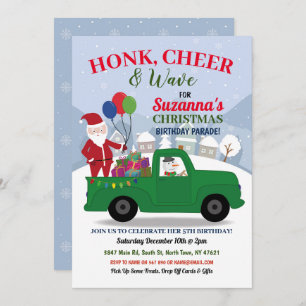 Invitation Défilé de Noël Père Noël pour l'anniversaire du Gr