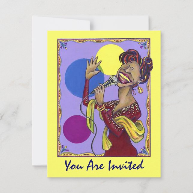 INVITATION DÉFINISSEZ LA SCÈNE DE FUN KARAOKE PARTY ~ INVITAT (Devant)