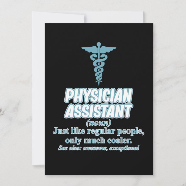 Invitation Définition d'assistant de médecin PA Étudiants en  (Devant)