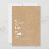 Définition de Save the Date en écriture Rustic Gol
