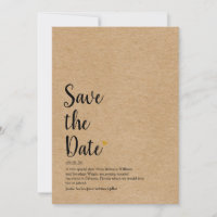 Définition de Save the Date en écriture Rustic Gol