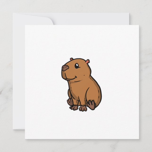 Invitation Déguisement de capybara mignon Idée cadeau rongeur (Devant)