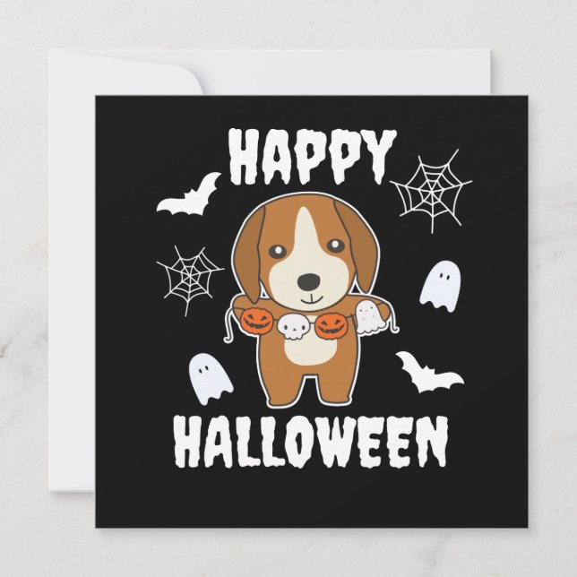 Invitation Déguisement de chien Beagle pour Halloween (Devant)