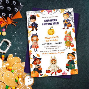 Invitation Déguisement de fête d'anniversaire d'Halloween pou