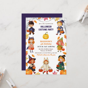 Invitation Déguisement de fête d'anniversaire Halloween pour