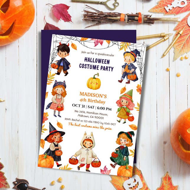 Invitation Déguisement de fête d'anniversaire Halloween pour  (Créateur téléchargé)