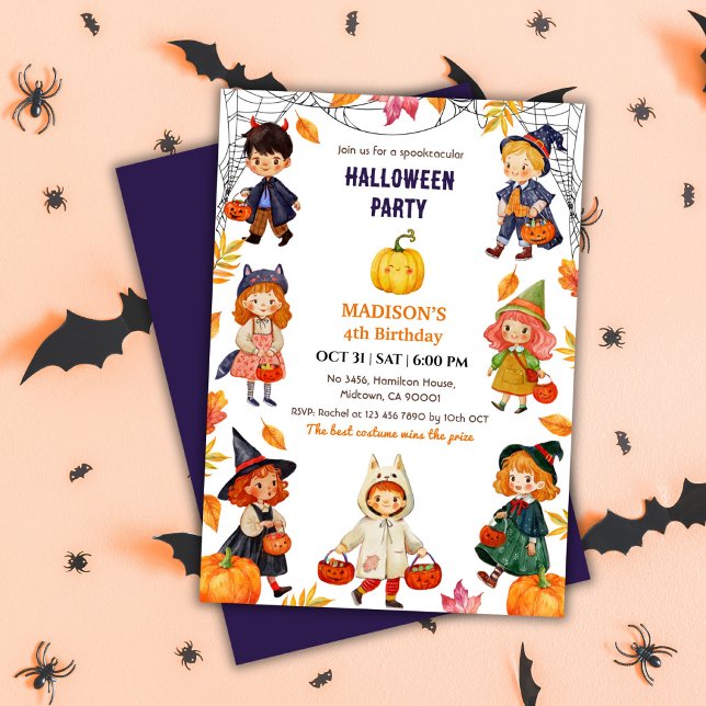 Invitation Déguisement de fête d'anniversaire Halloween pour  (Créateur téléchargé)