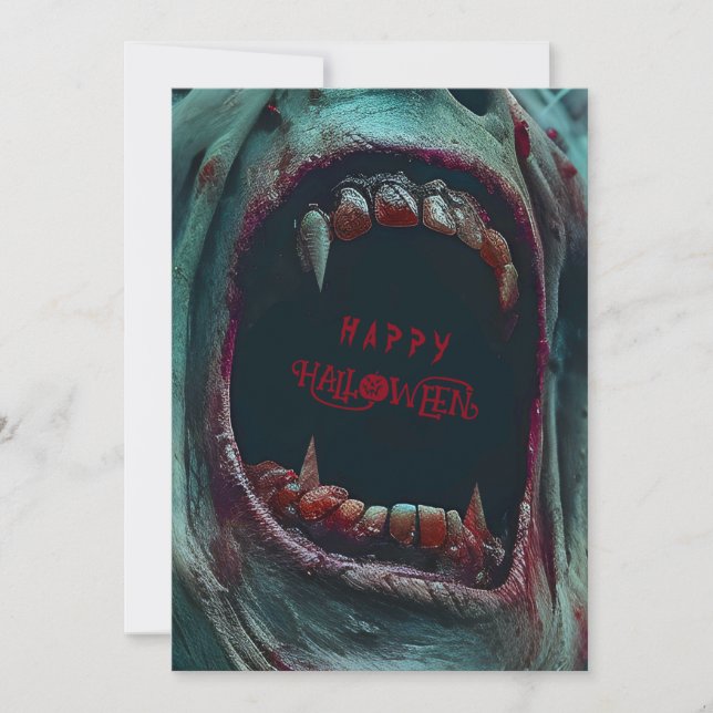 INVITATION DÉGUISEMENT DE MONSTRE EFFRAYANT POUR LA FÊTE D'HA (Devant)