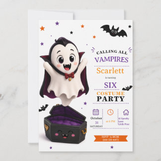 Invitation Déguisement de petit vampire - Anniversaire Hallow