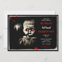 Déguisement d'Halloween de poupée hantée effrayant