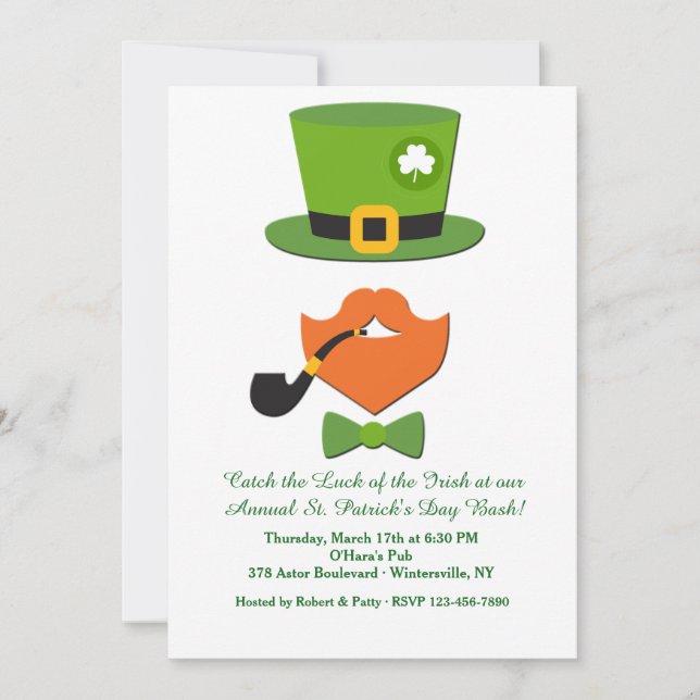 Invitation déguisement pour la Saint-Patrick (Devant)