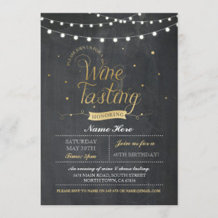 Invitation Dégustation de vin Anniversaire Déclenche N'IMPORT