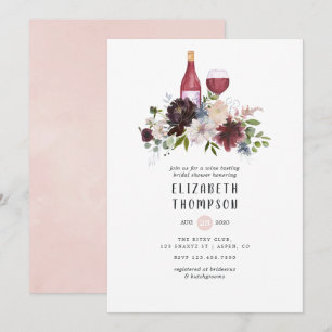 Invitation Dégustation de vin bordeaux et rose saumon pour un