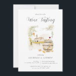 Invitation Dégustation de vin d'aquarelle QR Code Wedding sho<br><div class="desc">c</div>