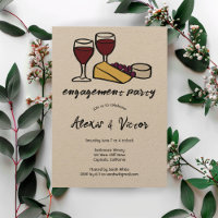 Dégustation de vin et de fromage Parti d'engagemen