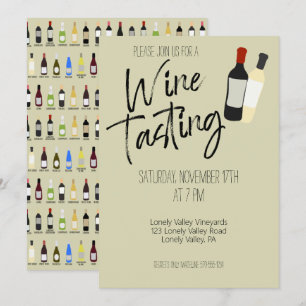 Invitation Dégustation de vin Personnalisée
