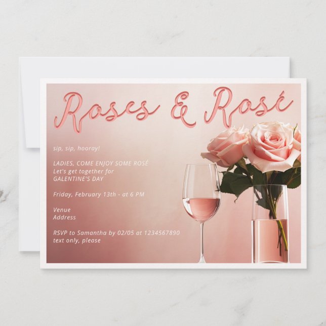 Invitation Dégustation de vin rose et rosé Fête de la Saint-G (Devant)