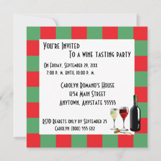 Invitation Dégustation de vins