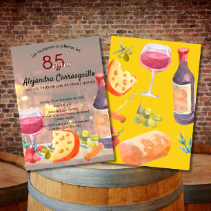 Invitation Dégustation de vins et fromages Cool 85e anniversa