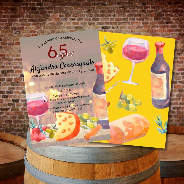 Invitation Dégustation de vins et fromages espagnols pour mon (Créateur téléchargé)