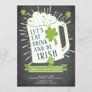 Invitation Dégustez Be Irish St Patrick's Party