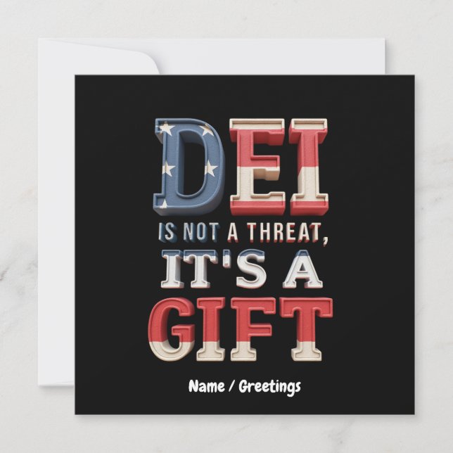 Invitation DEI n'est pas une menace, c'est un cadeau parfait (Devant)