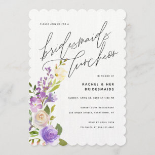 Invitation Déjeuner d'affaires avec Bridesmaids de couleur vi