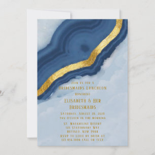 Invitation Déjeuner d'affaires de la Dusty Navy Blue & Gold A