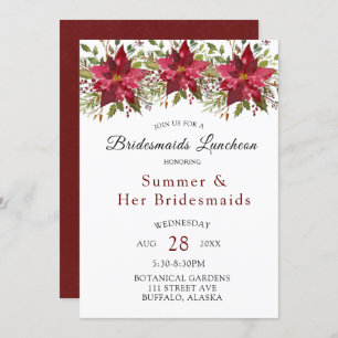 Invitation Déjeuner d'affaires de Noël Poinsettia Greenerife