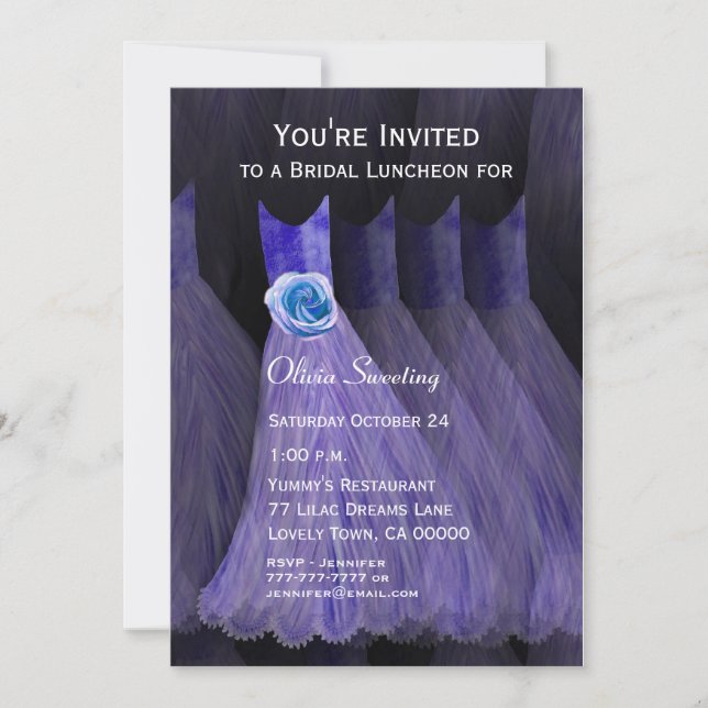 Invitation Déjeuner d'affaires ou brunch Robes violettes V01 (Devant)