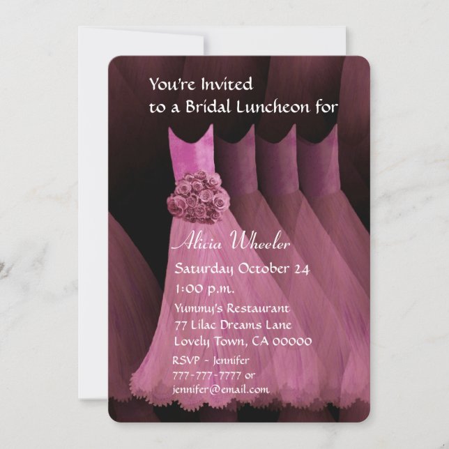 Invitation Déjeuner d'affaires ou roses de brunch V01G (Devant)