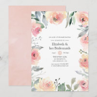 Déjeuner d'affaires Pastel Blush Pink Floral Bride